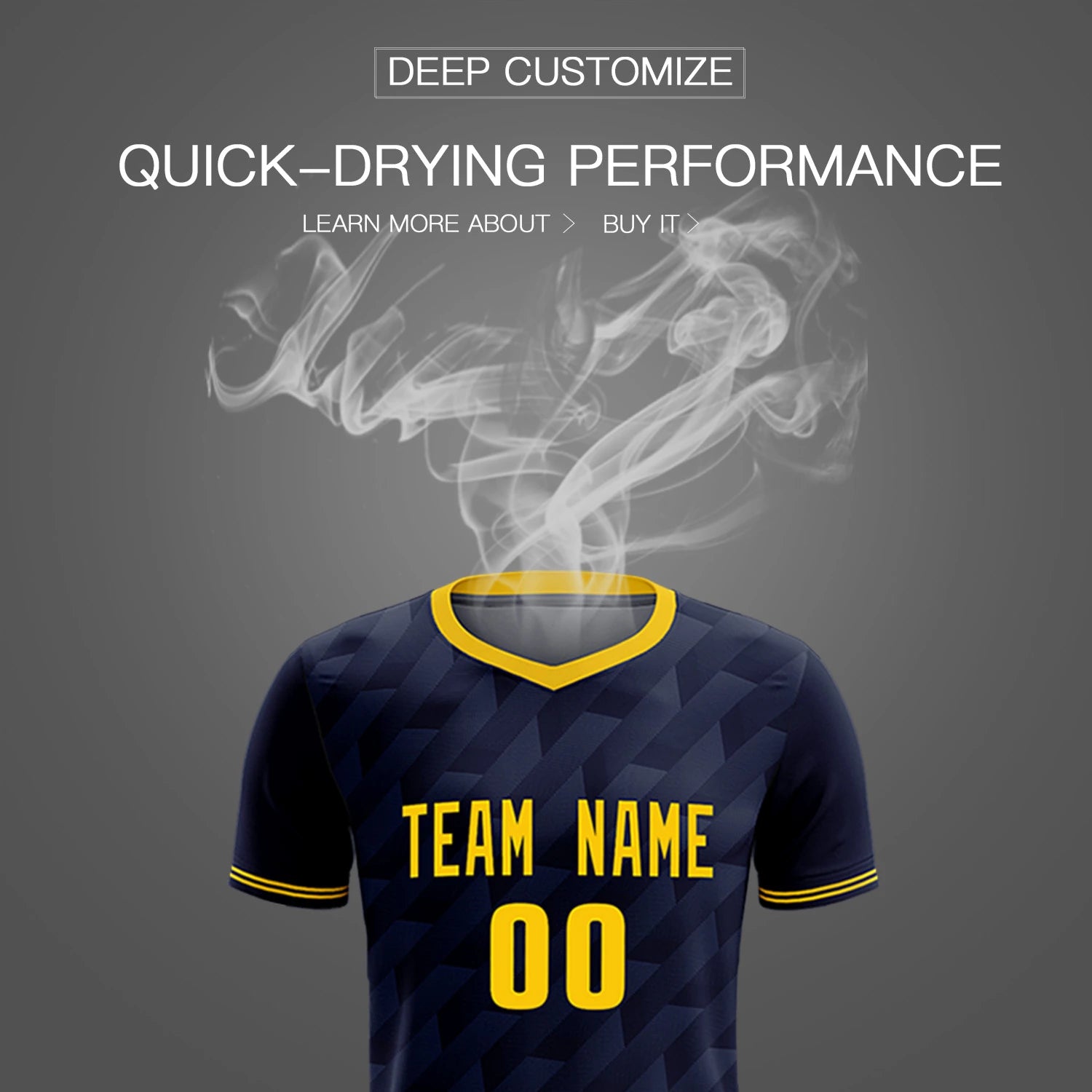 Custom Navy Gold01 Training Uniform Soccer Sets Jersey
