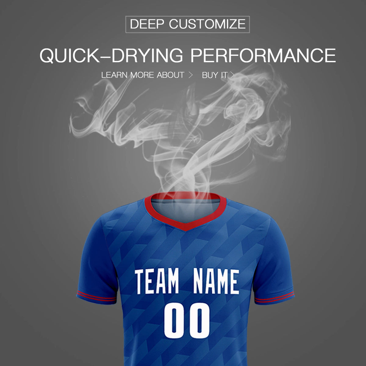 Custom Royal Blue Red Training Uniform Soccer Sets Jersey