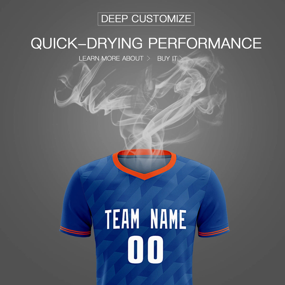 Custom Royal Blue Orange Training Uniform Soccer Sets Jersey
