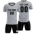 Custom Gray Black Training Uniform Soccer Sets Jersey