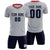 Custom Gray Red Training Uniform Soccer Sets Jersey