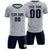 Custom Gray Midnight Green Training Uniform Soccer Sets Jersey