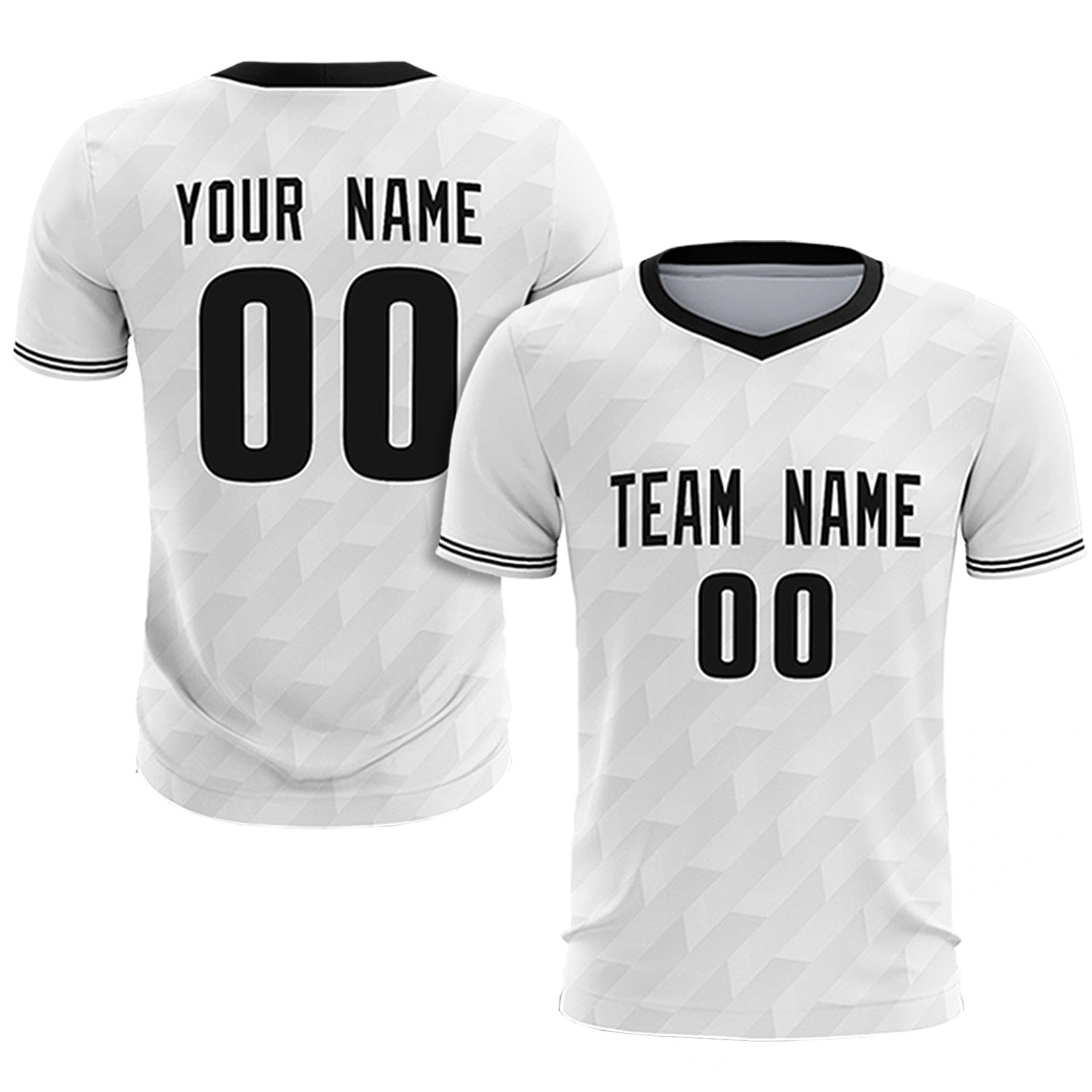Custom White Black Training Uniform Soccer Sets Jersey