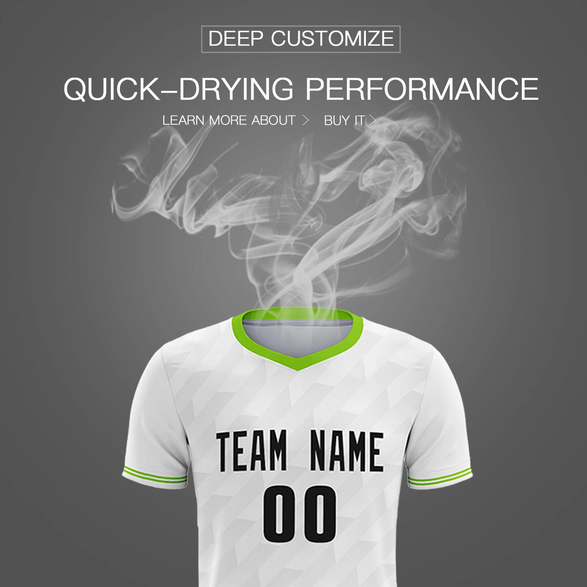 Custom White Neon Green Training Uniform Soccer Sets Jersey
