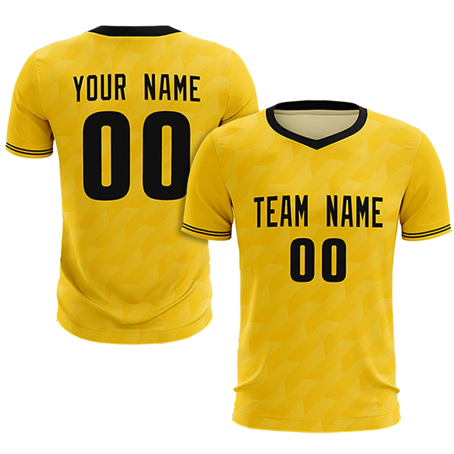 Custom Gold01 Black Training Uniform Soccer Sets Jersey