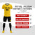 Custom Gold01 Black Training Uniform Soccer Sets Jersey