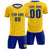 Custom Gold01 Royal Blue Training Uniform Soccer Sets Jersey