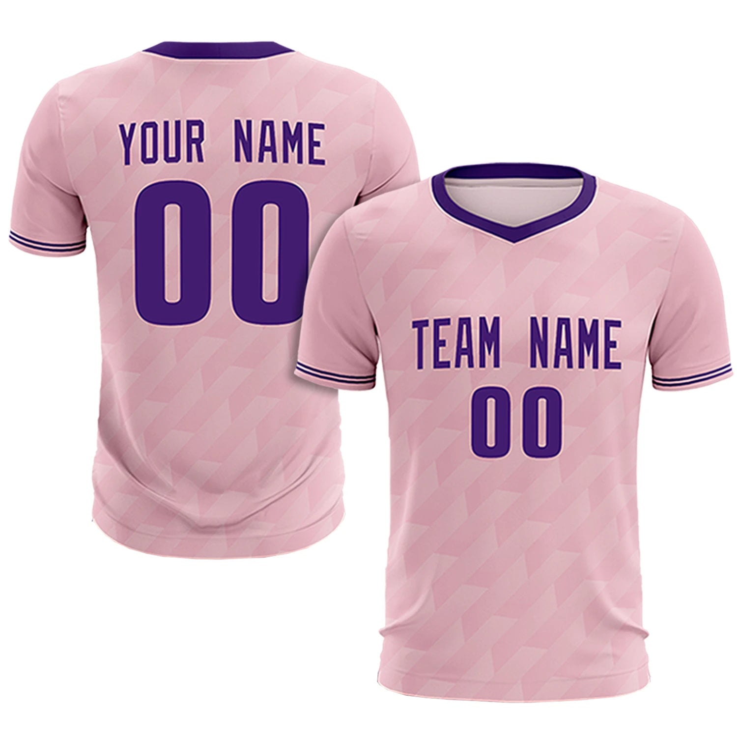 Custom Light Pink Purple Training Uniform Soccer Sets Jersey