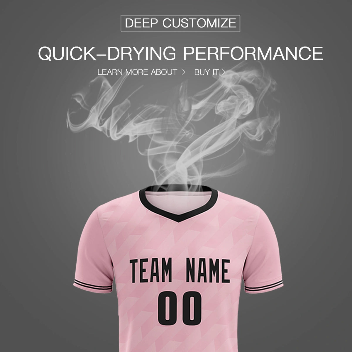 Custom Light Pink Black Training Uniform Soccer Sets Jersey