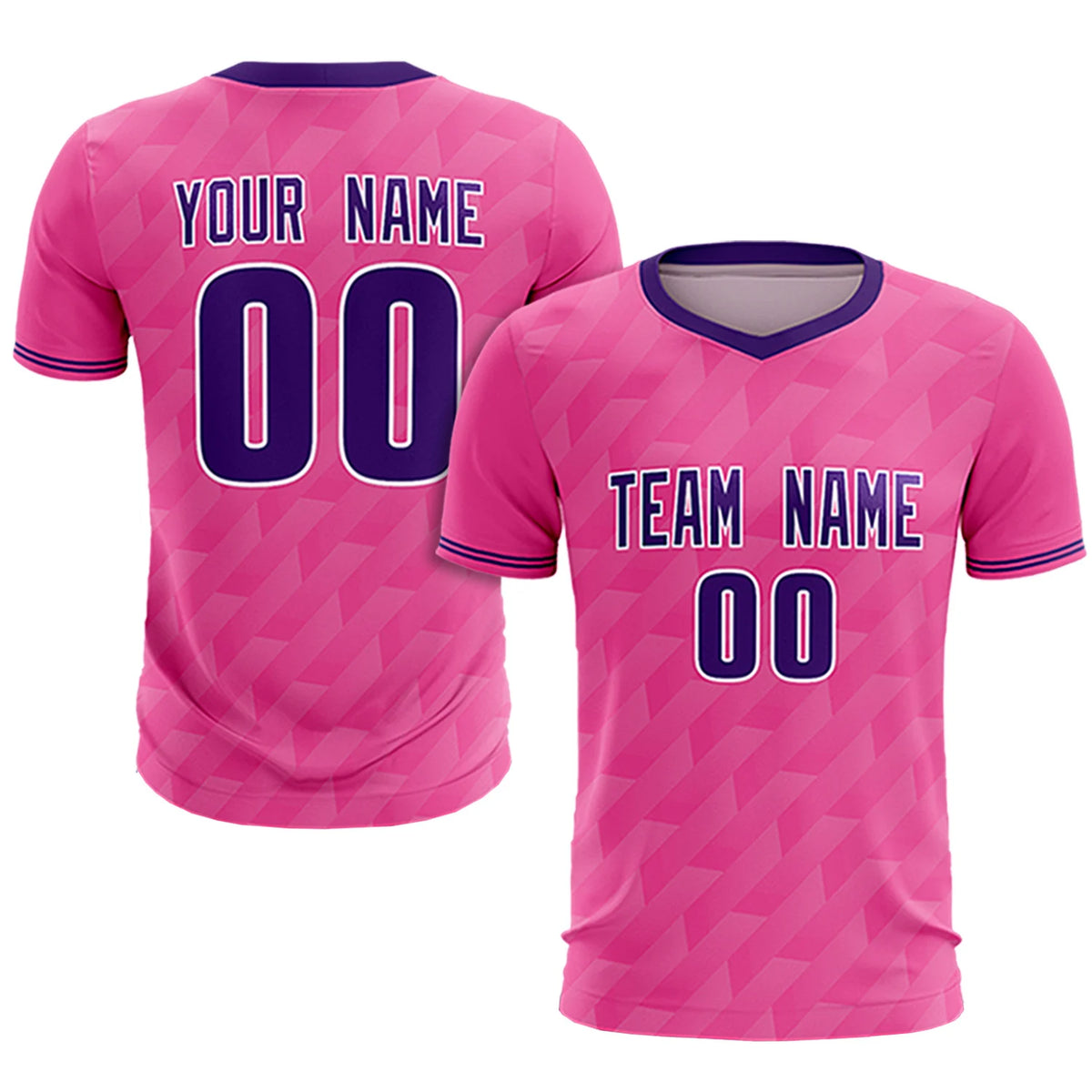 Custom Pink Purple Training Uniform Soccer Sets Jersey