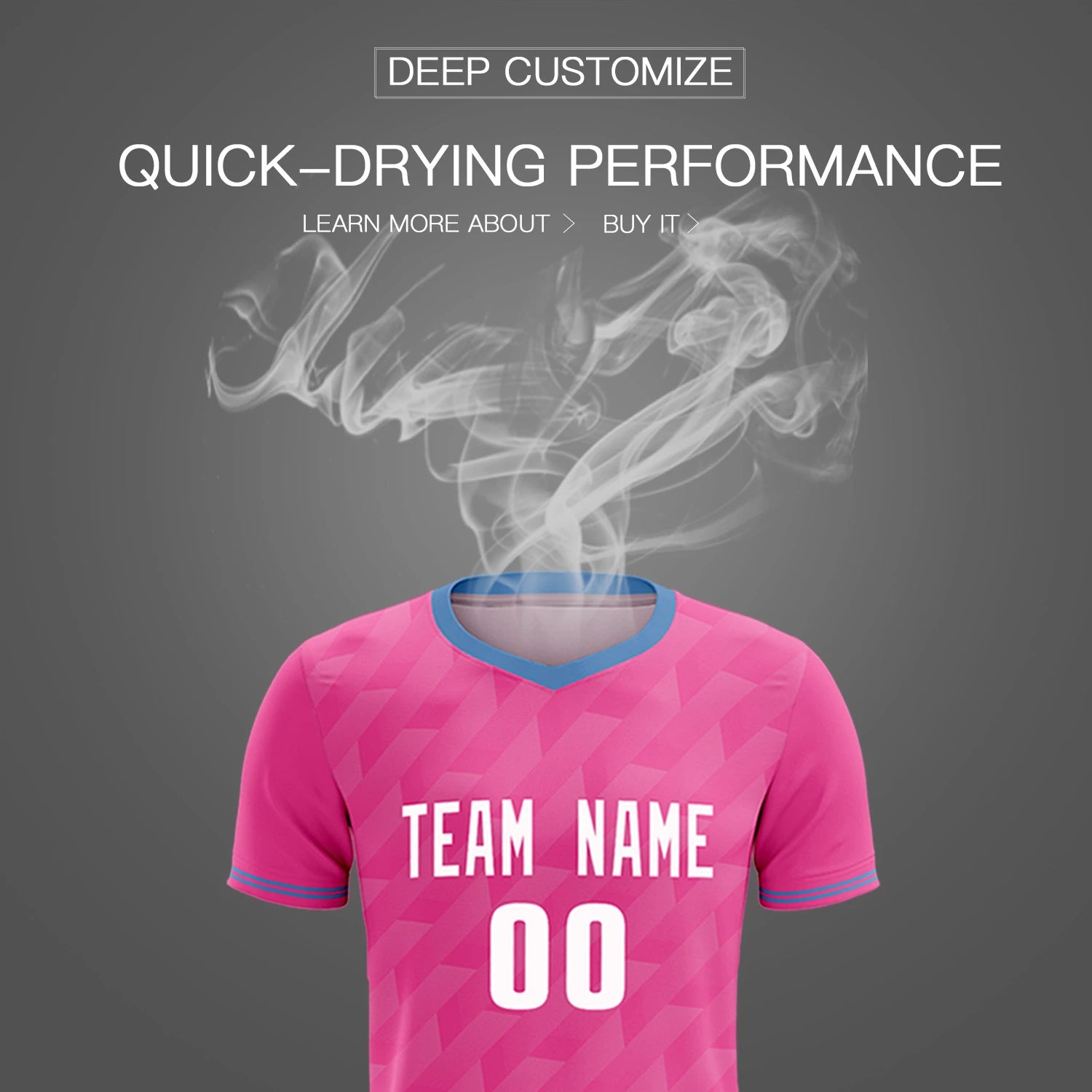 Custom Pink Light Blue Training Uniform Soccer Sets Jersey