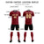 Custom Crimson Black Training Uniform Soccer Sets Jersey