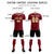 Custom Crimson Khaki Training Uniform Soccer Sets Jersey