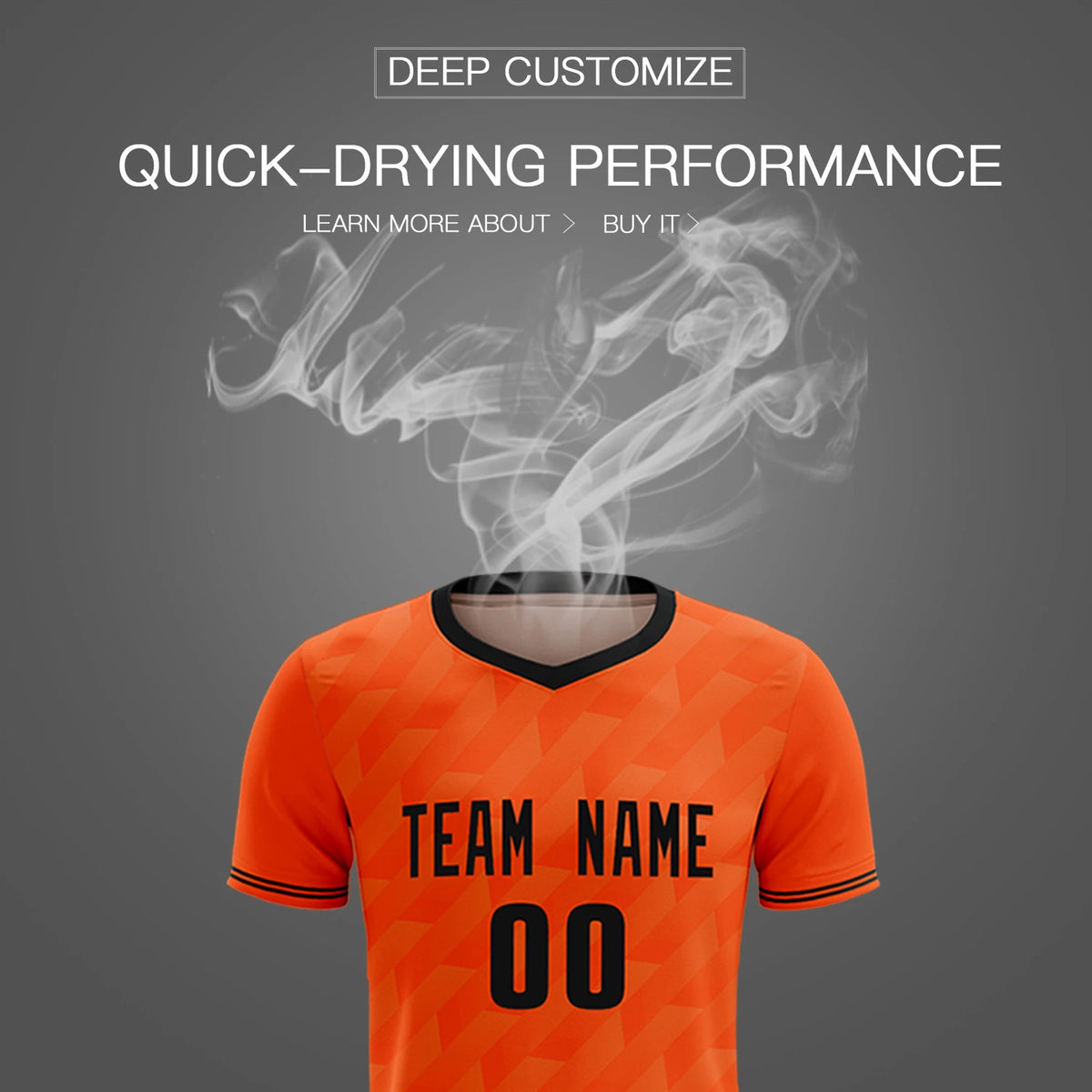 Custom Orange Black Training Uniform Soccer Sets Jersey