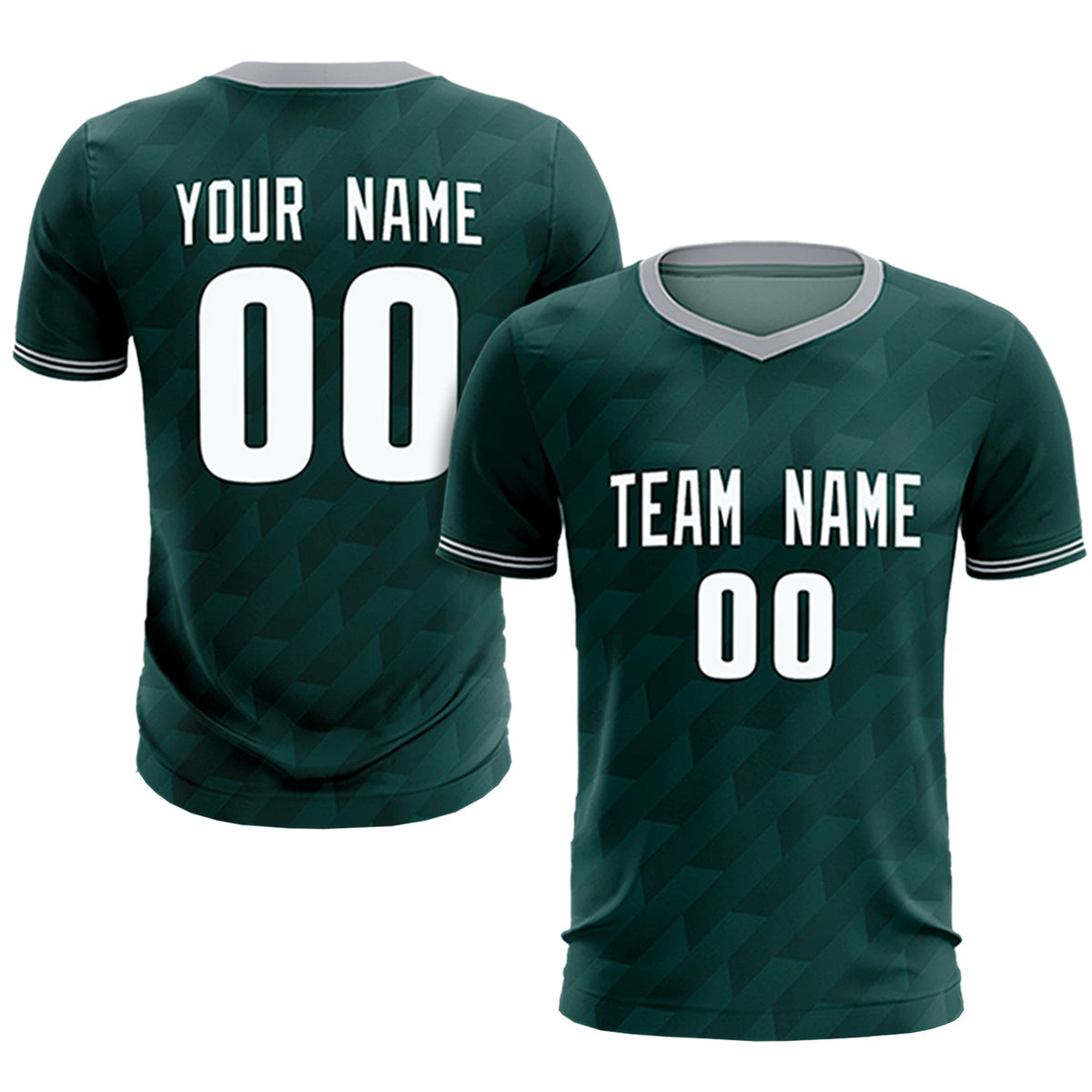 Custom Midnight Green Gray Training Uniform Soccer Sets Jersey