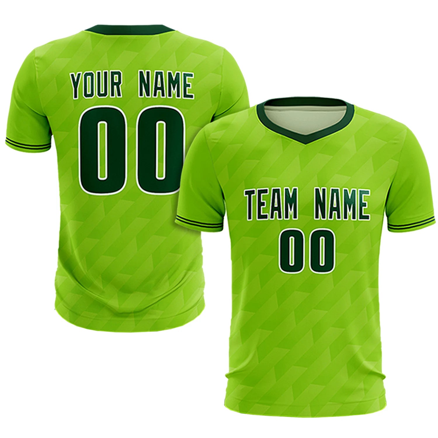 Custom Neon Green Green Training Uniform Soccer Sets Jersey