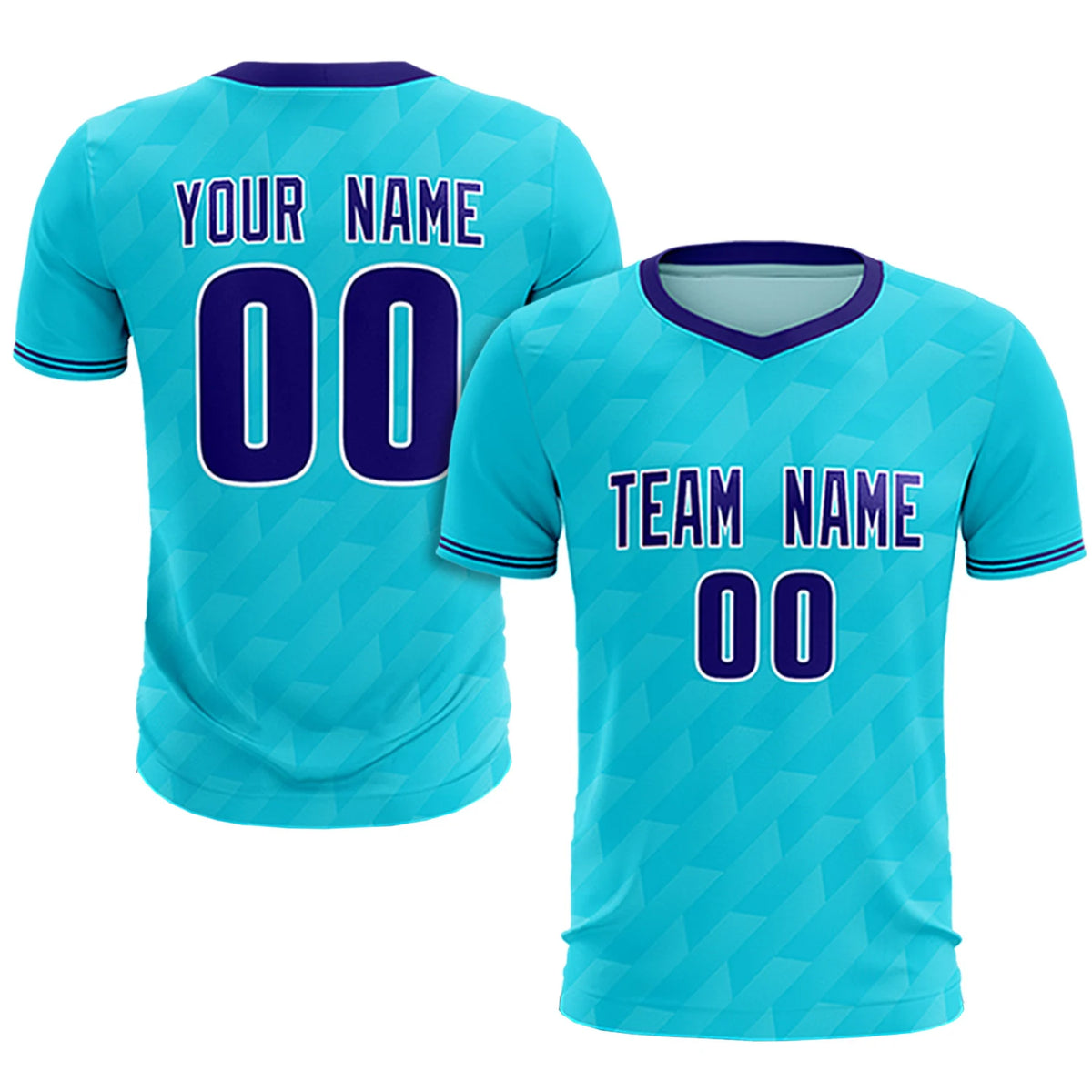 Custom Sky Blue Purple Training Uniform Soccer Sets Jersey