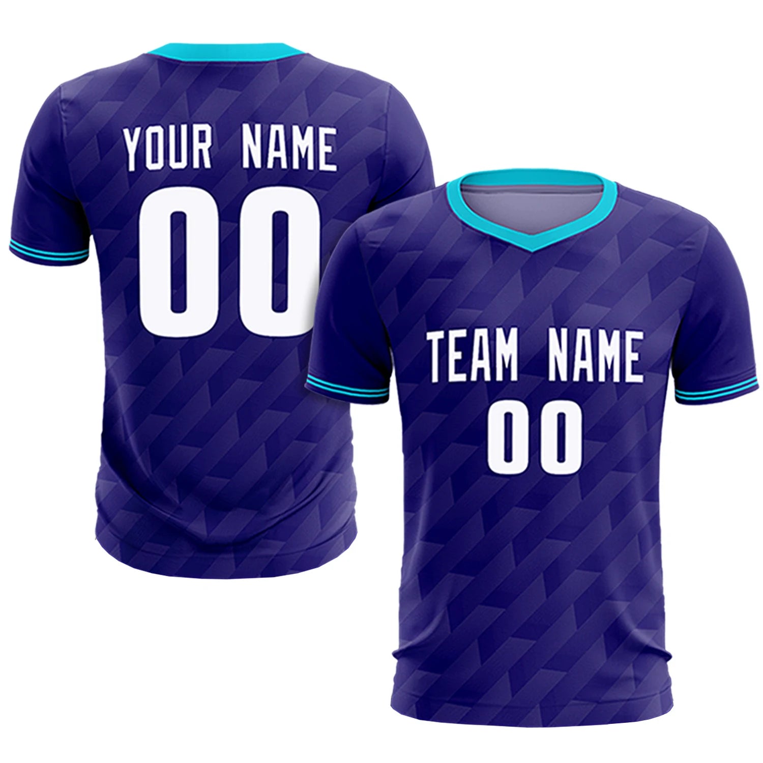 Custom Purple Sky Blue Training Uniform Soccer Sets Jersey