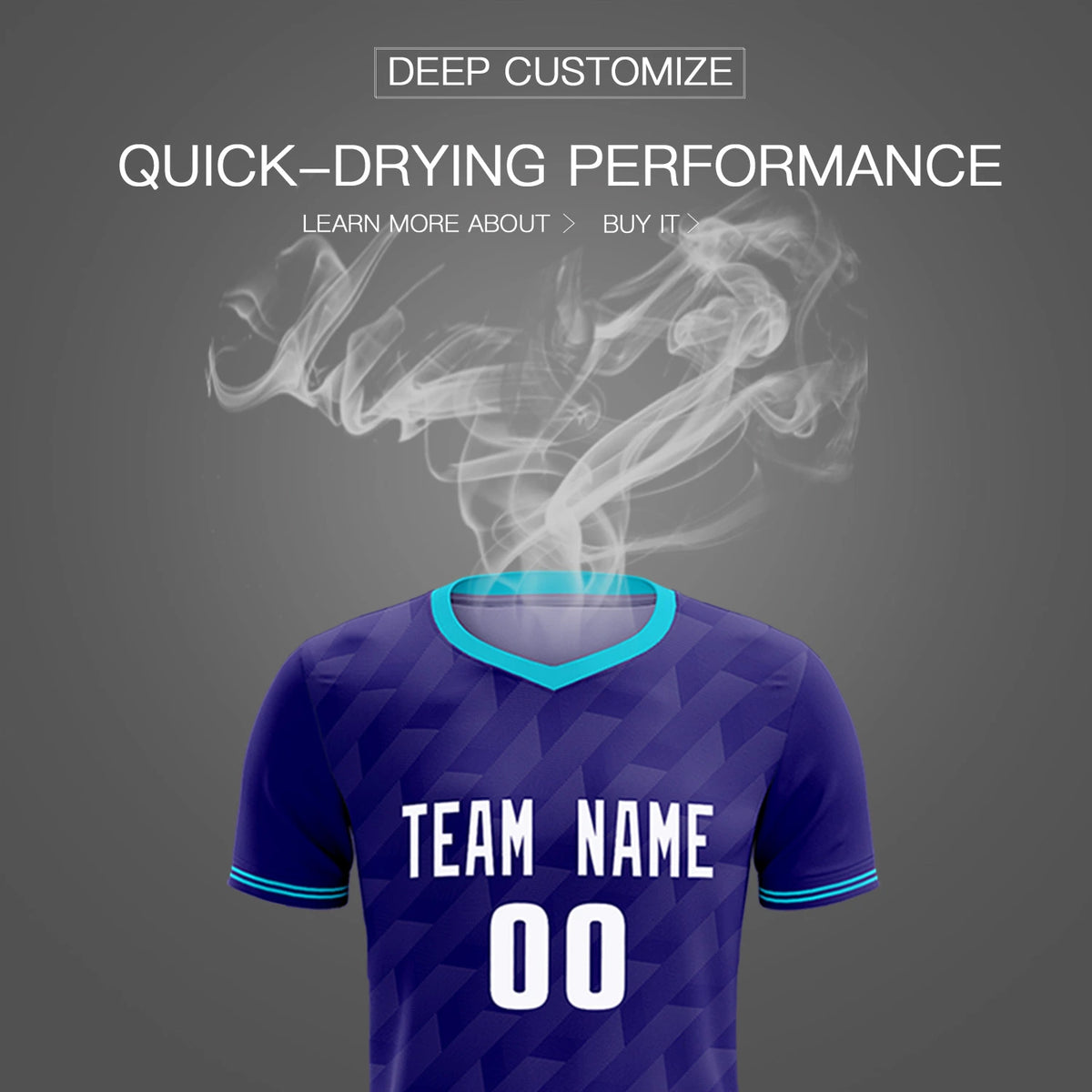 Custom Purple Sky Blue Training Uniform Soccer Sets Jersey