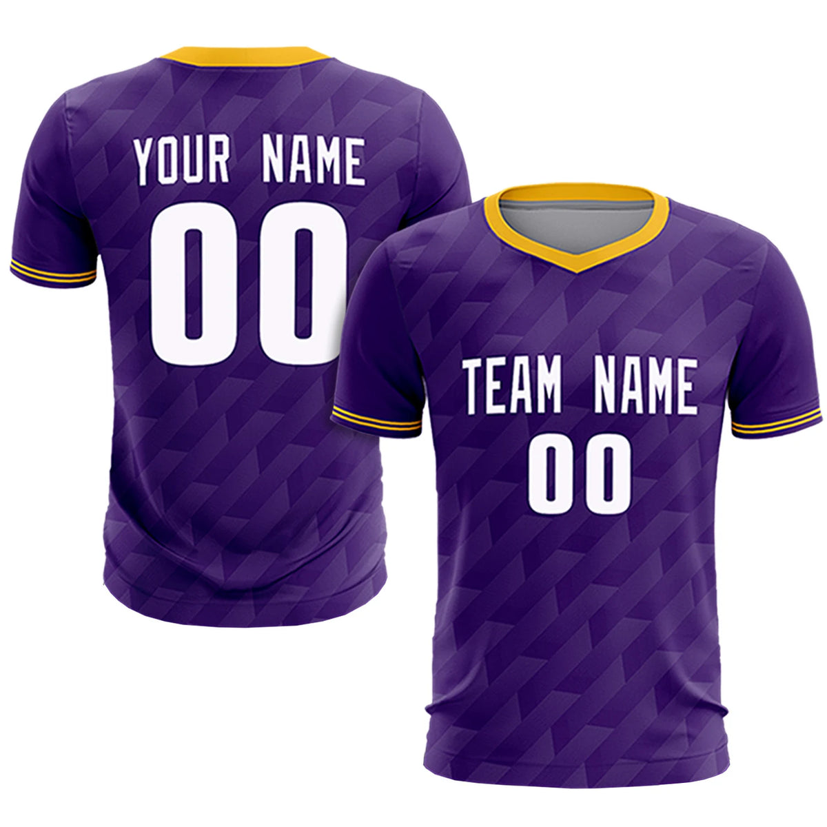 Custom Purple Gold01 Training Uniform Soccer Sets Jersey