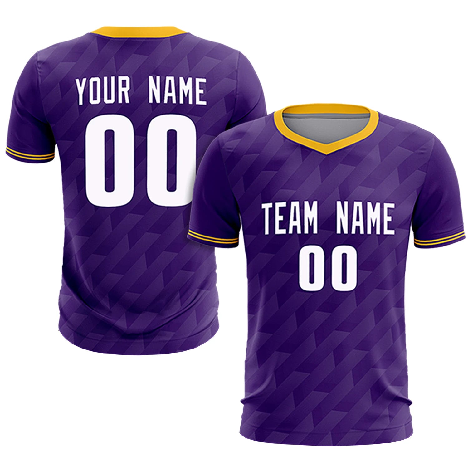Custom Purple Gold01 Training Uniform Soccer Sets Jersey