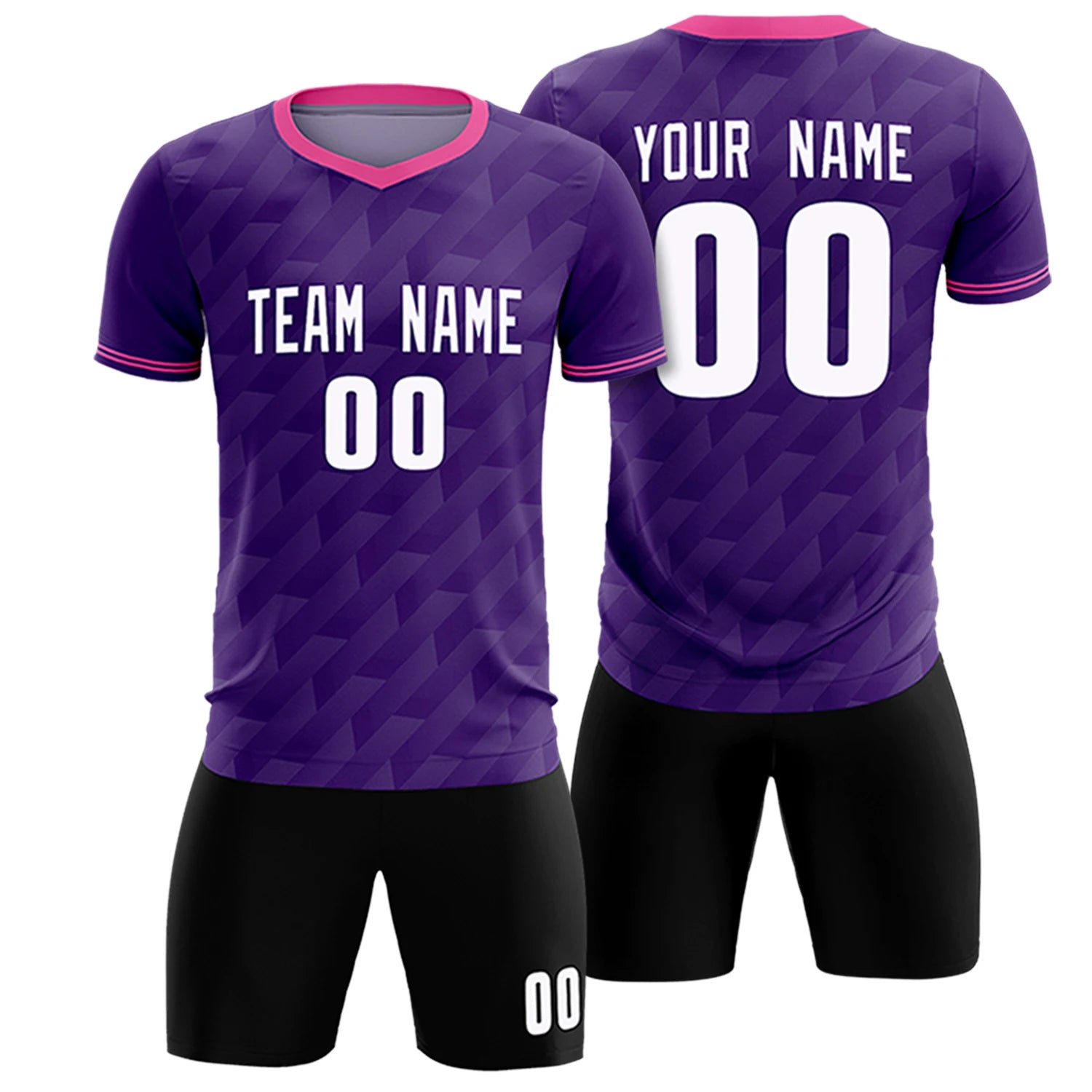 Custom Purple Pink Training Uniform Soccer Sets Jersey