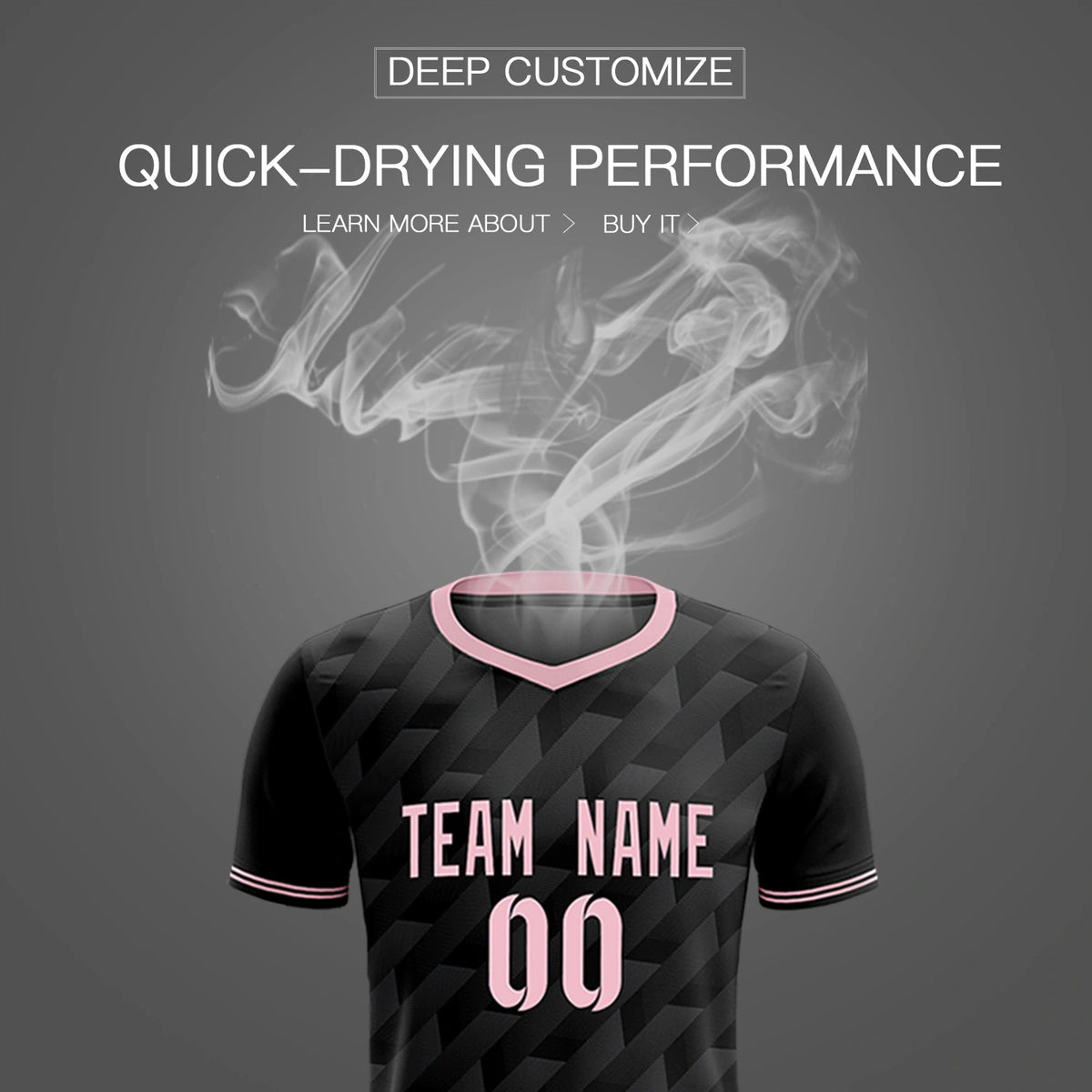 Custom Black Light Pink Training Uniform Soccer Sets Jersey