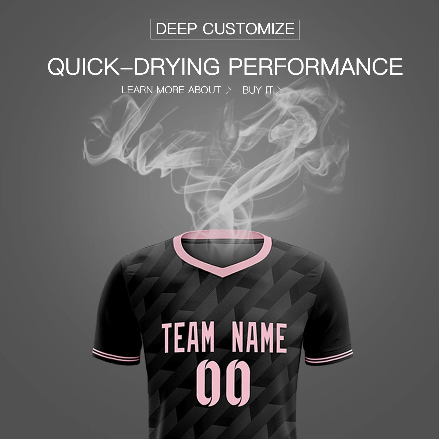 Custom Black Light Pink Training Uniform Soccer Sets Jersey