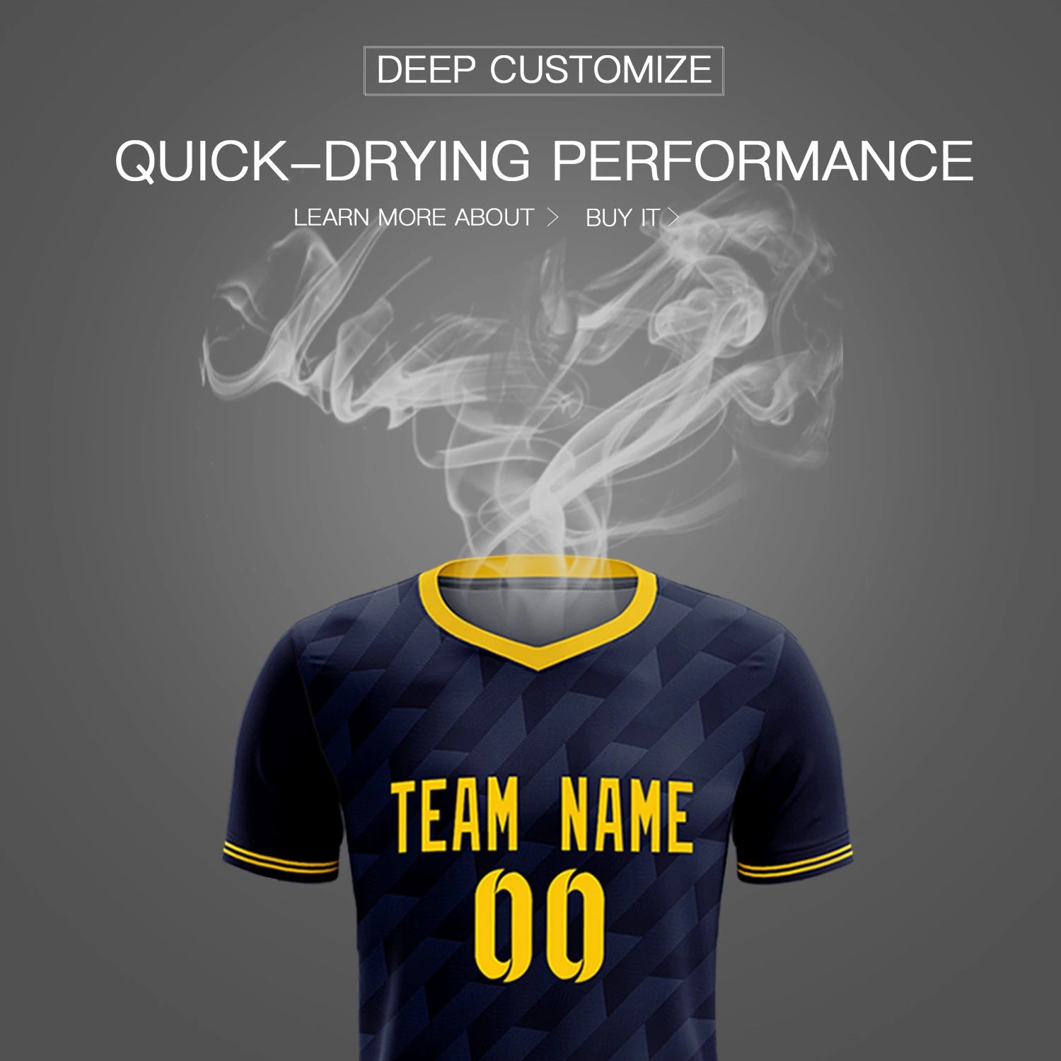 Custom Navy Gold01 Training Uniform Soccer Sets Jersey