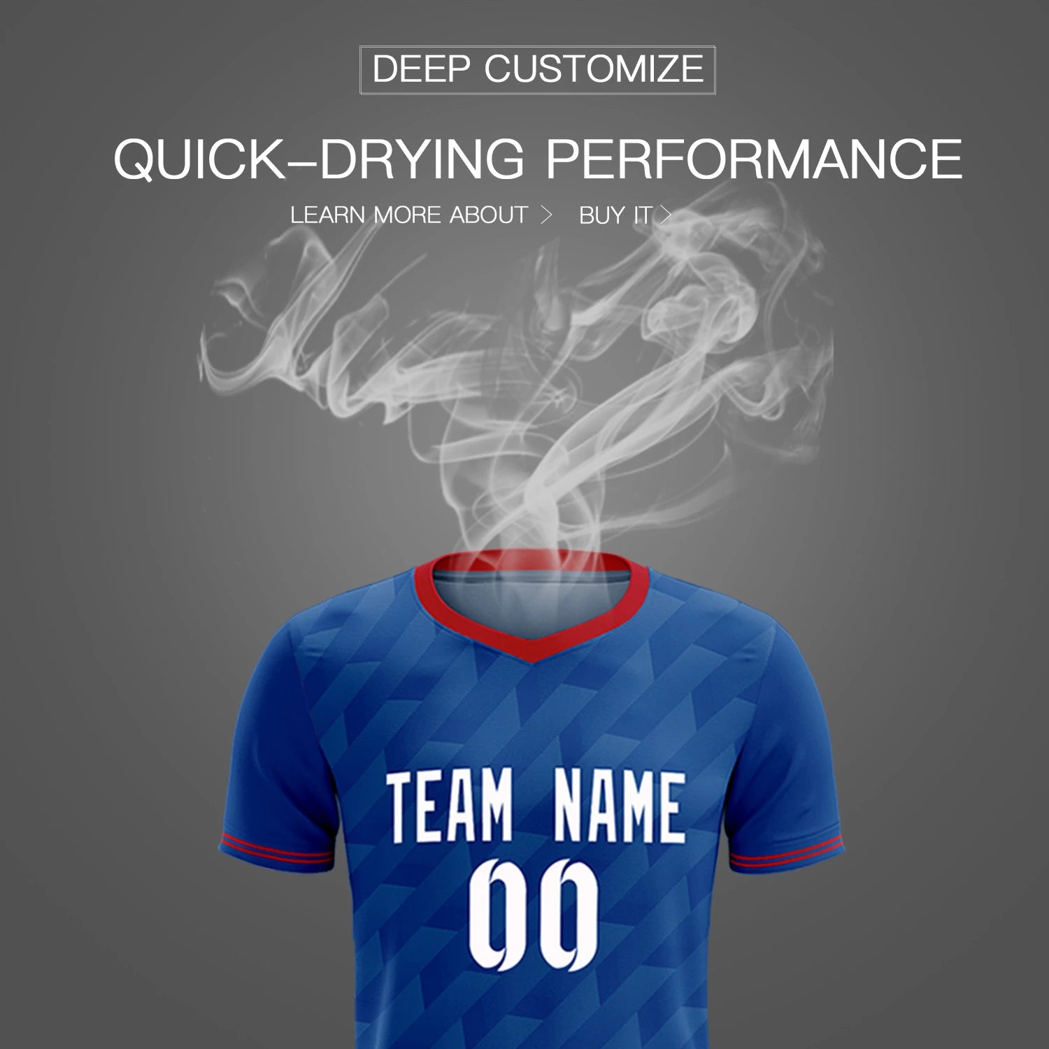 Custom Royal Blue Red Training Uniform Soccer Sets Jersey