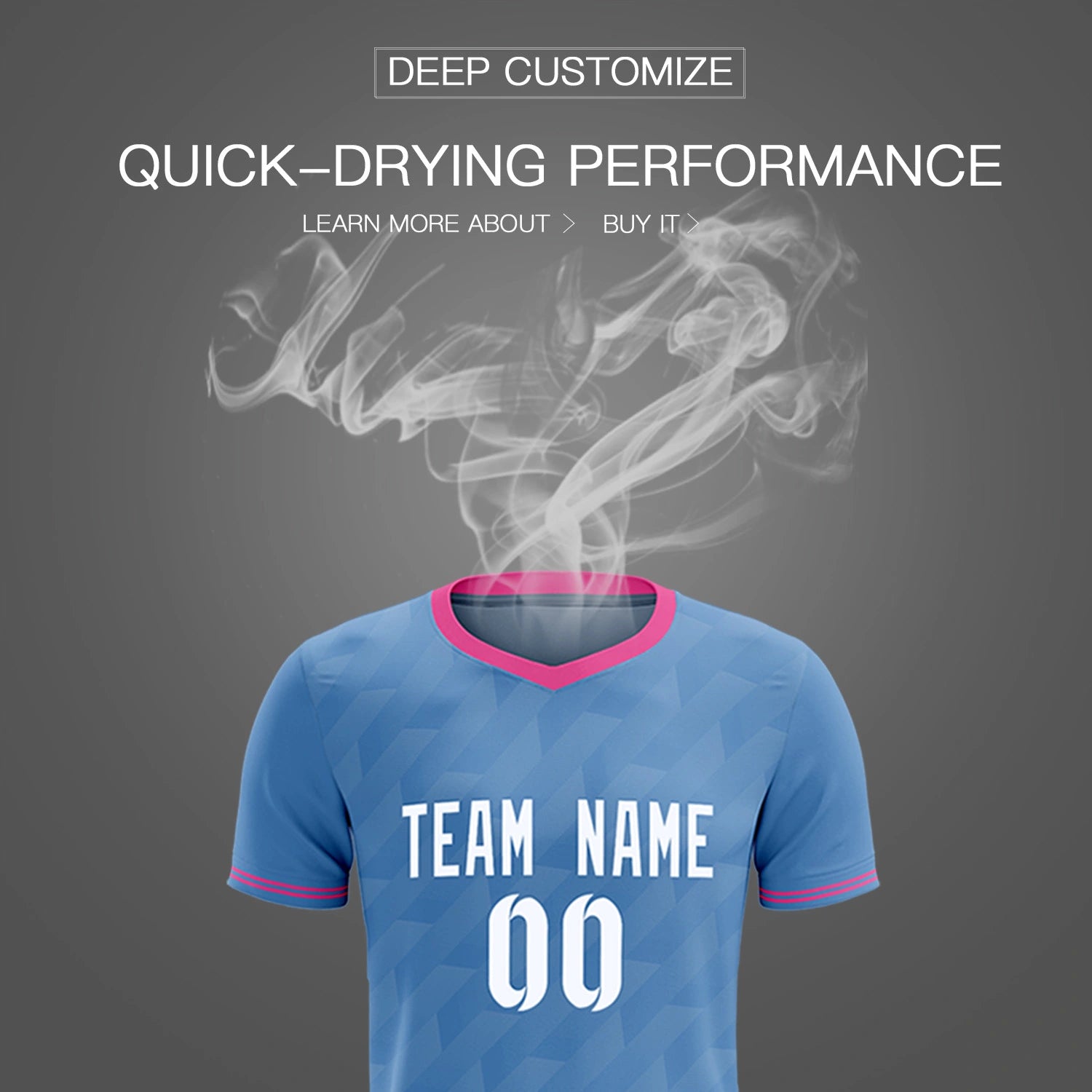 Custom Light Blue Pink Training Uniform Soccer Sets Jersey