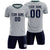 Custom Gray Midnight Green Training Uniform Soccer Sets Jersey