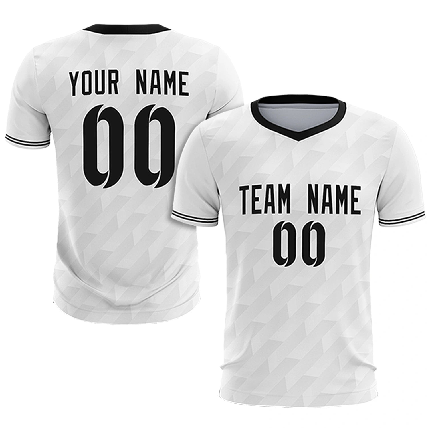 Custom White Black Training Uniform Soccer Sets Jersey