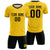 Custom Gold01 Black Training Uniform Soccer Sets Jersey