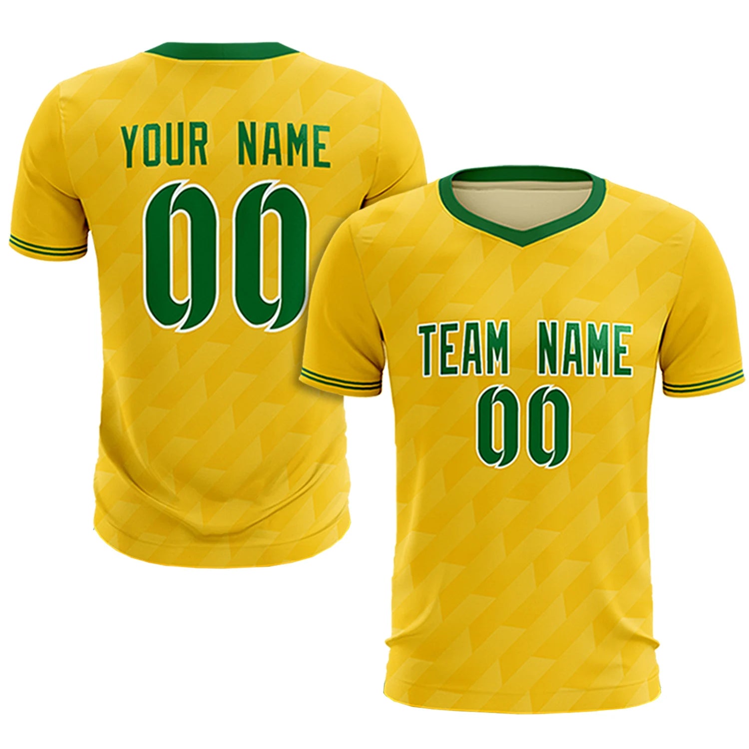 Custom Gold01 Kelly Green Training Uniform Soccer Sets Jersey