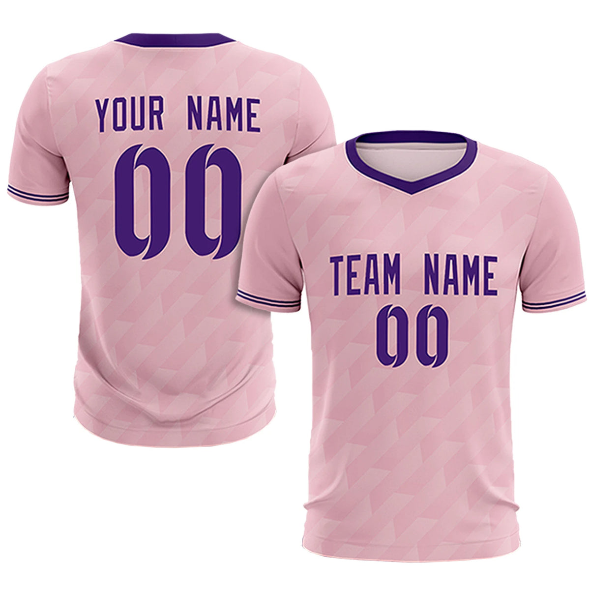 Custom Light Pink Purple Training Uniform Soccer Sets Jersey