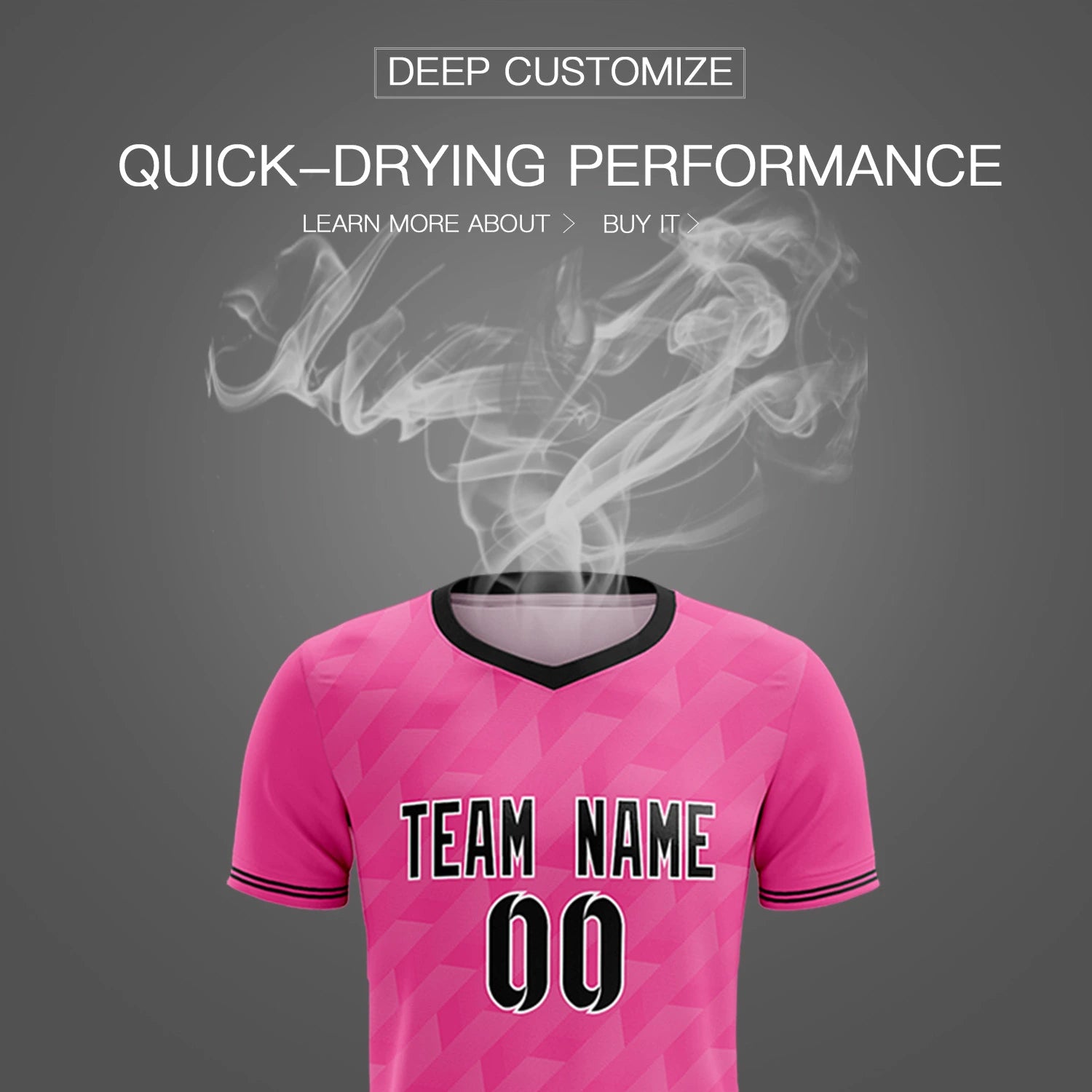 Custom Pink Black Training Uniform Soccer Sets Jersey
