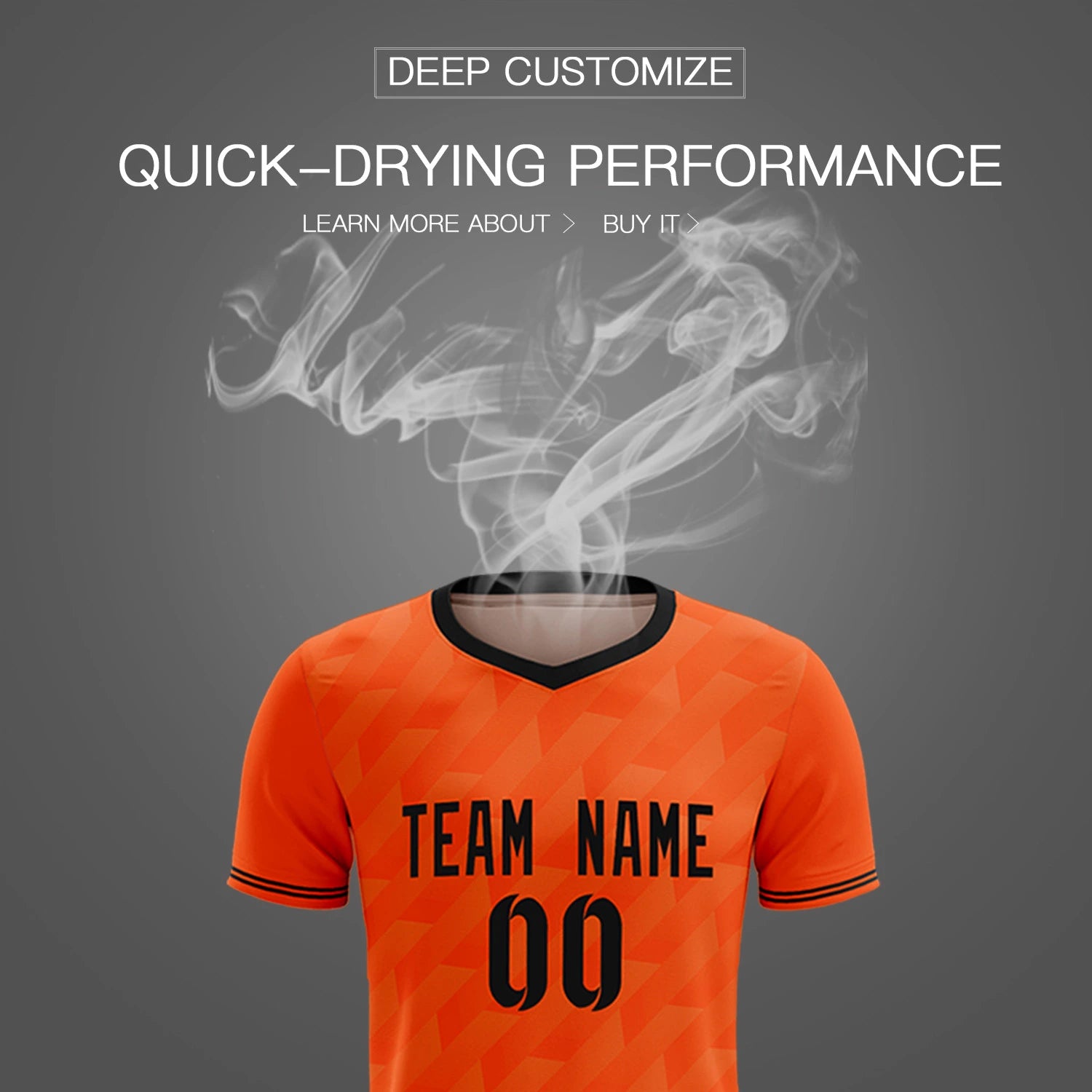 Custom Orange Black Training Uniform Soccer Sets Jersey