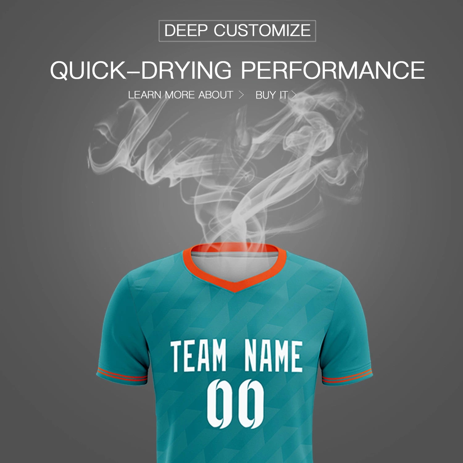 Custom Aqua Orange Training Uniform Soccer Sets Jersey