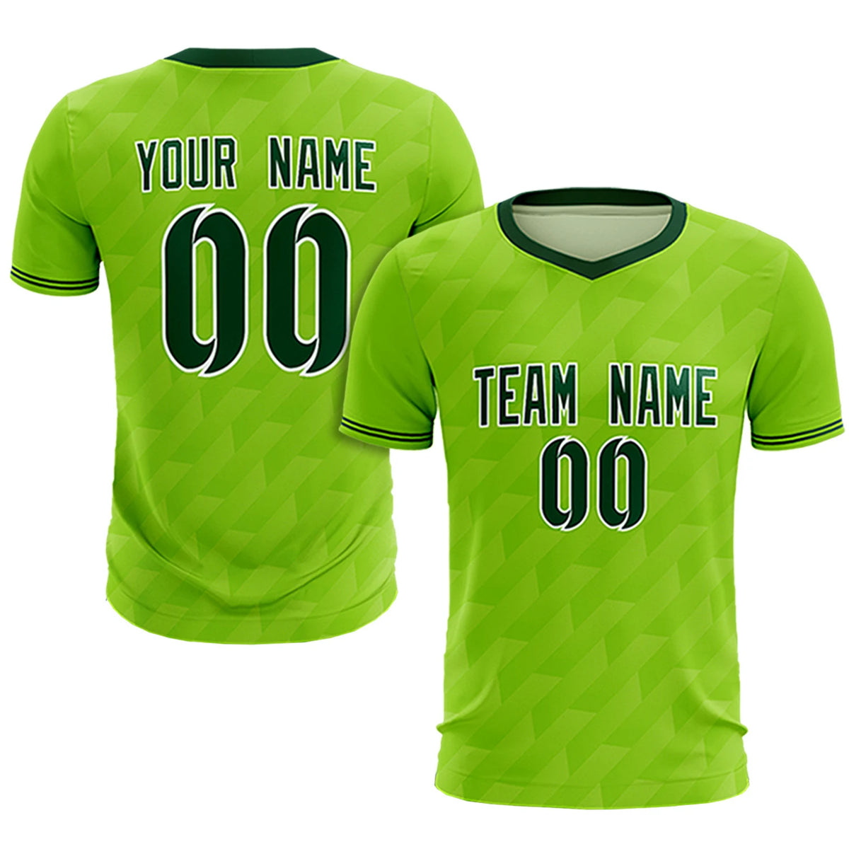 Custom Neon Green Green Training Uniform Soccer Sets Jersey