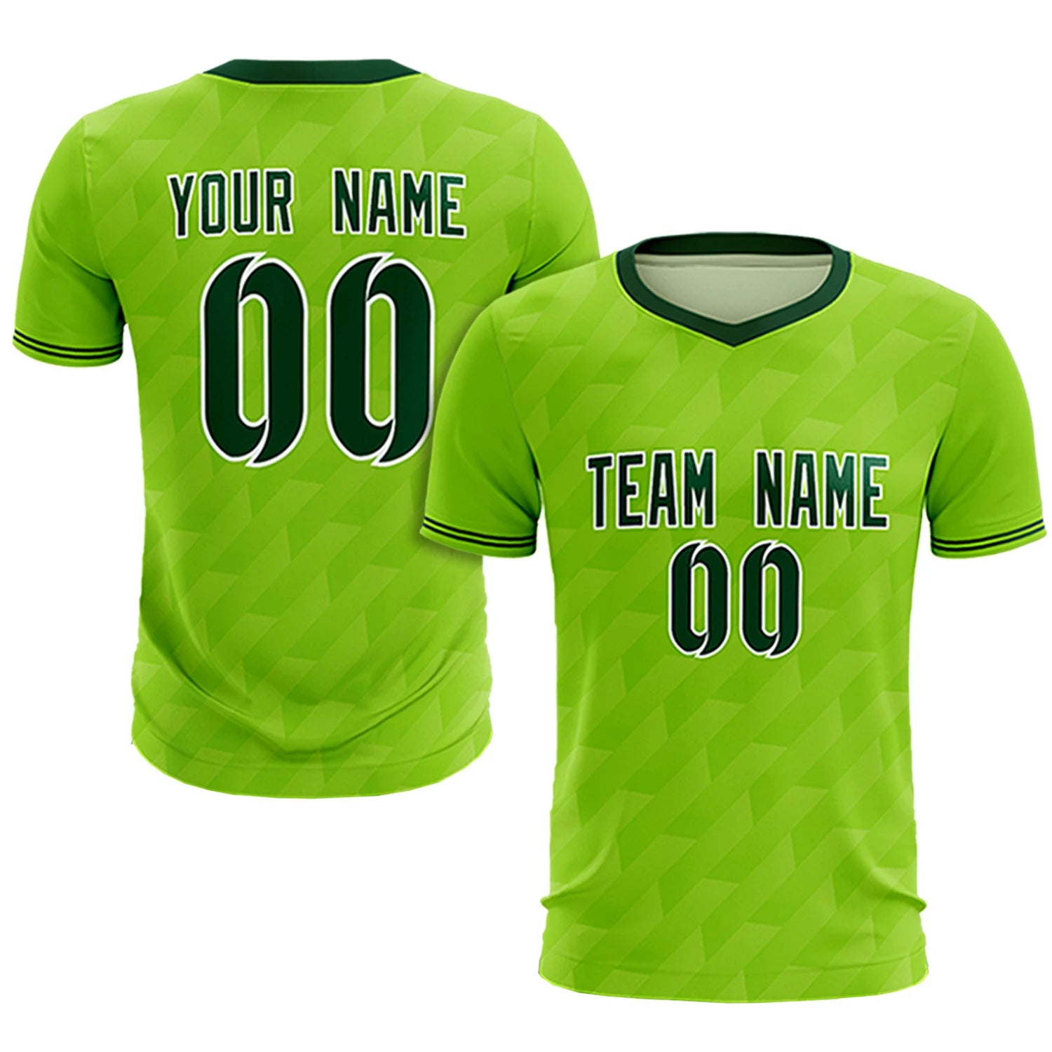 Custom Neon Green Green Training Uniform Soccer Sets Jersey