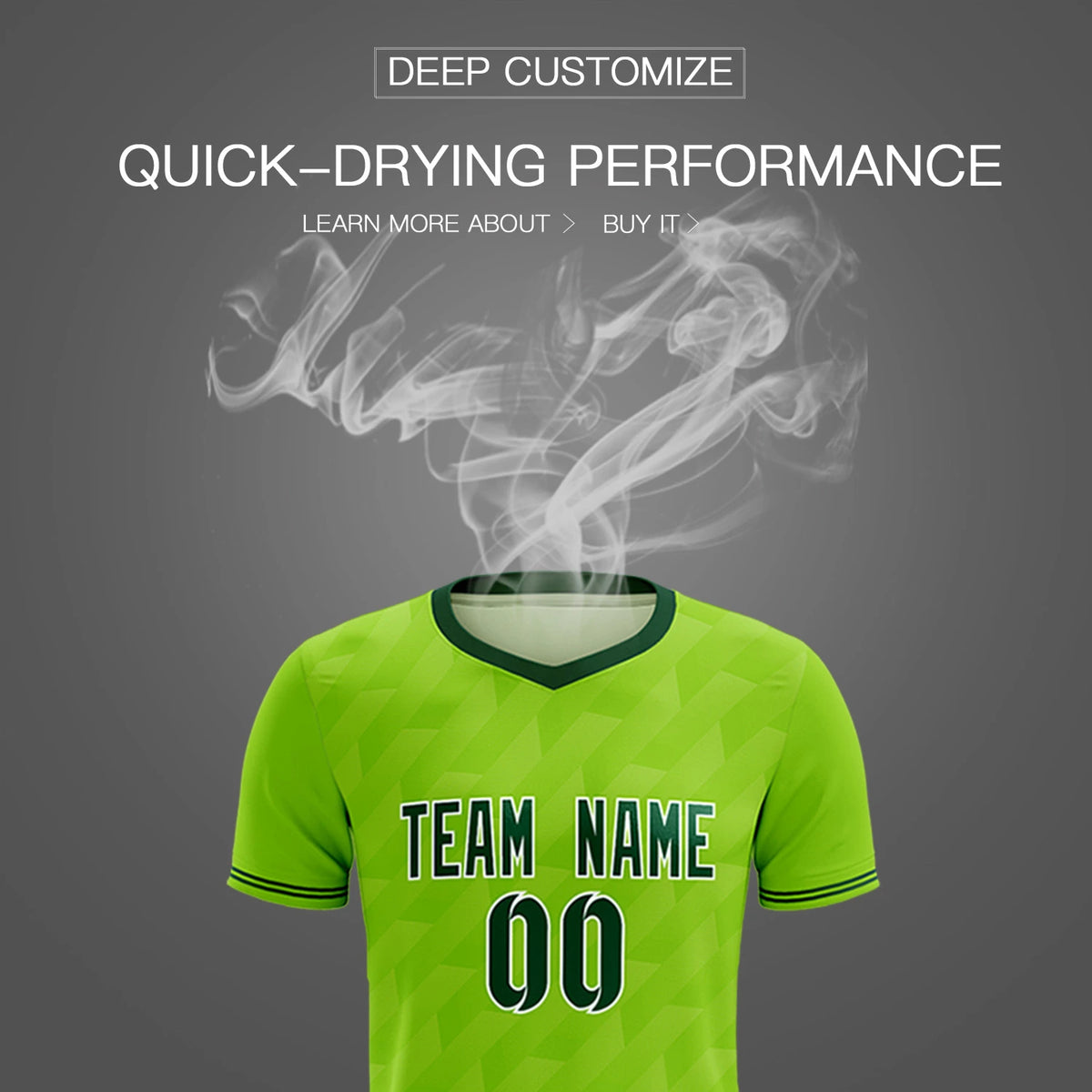 Custom Neon Green Green Training Uniform Soccer Sets Jersey