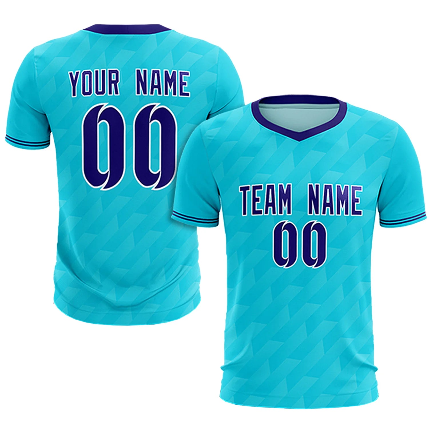 Custom Sky Blue Purple Training Uniform Soccer Sets Jersey