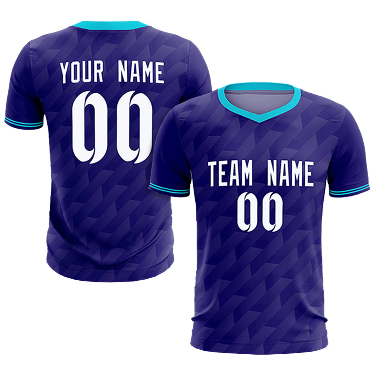 Custom Purple Sky Blue Training Uniform Soccer Sets Jersey