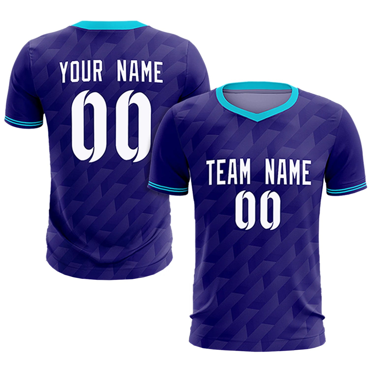 Custom Purple Sky Blue Training Uniform Soccer Sets Jersey