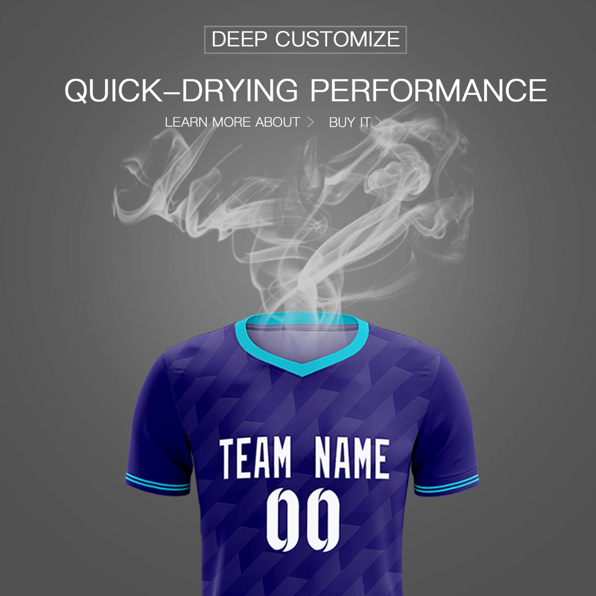 Custom Purple Sky Blue Training Uniform Soccer Sets Jersey