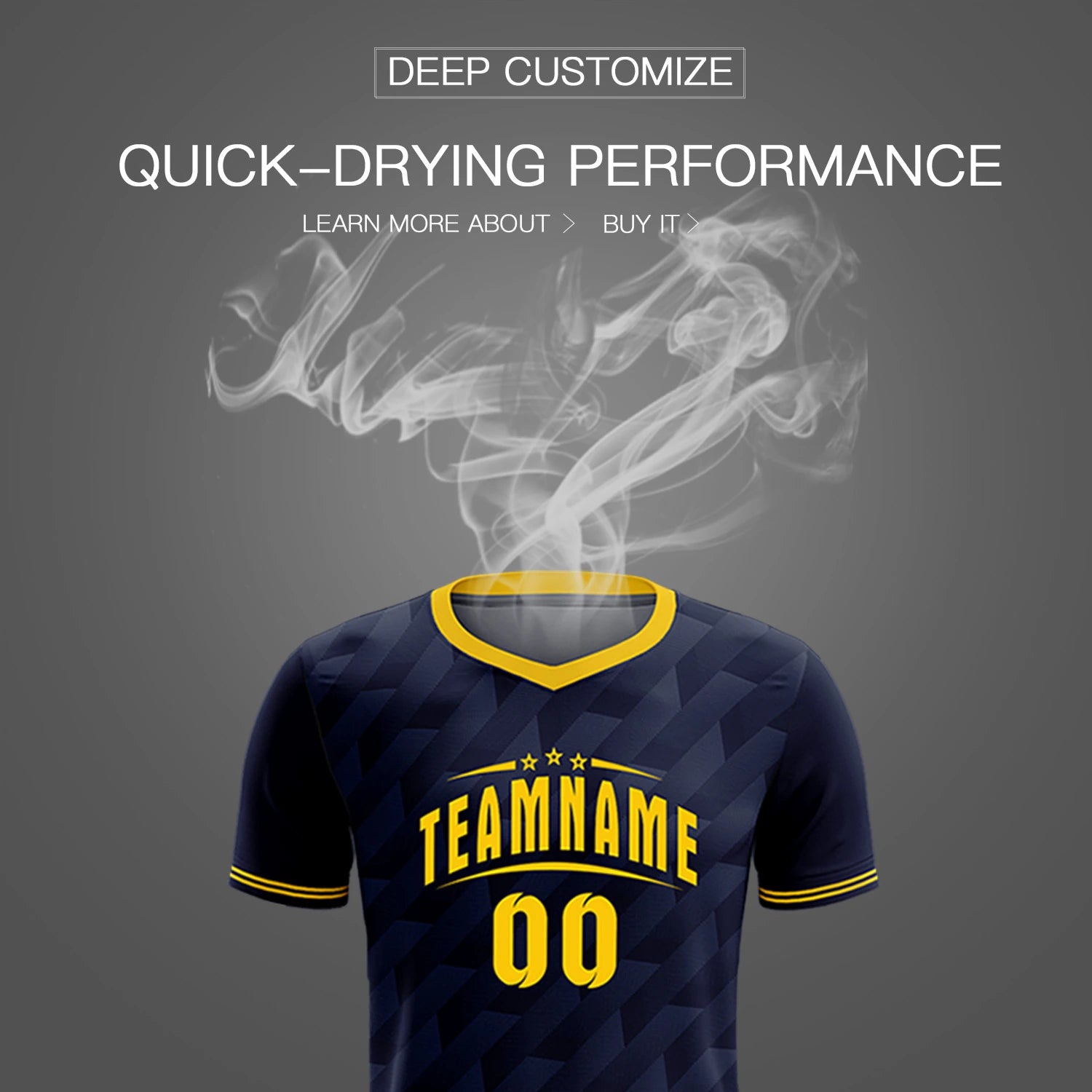 Custom Navy Gold01 Training Uniform Soccer Sets Jersey