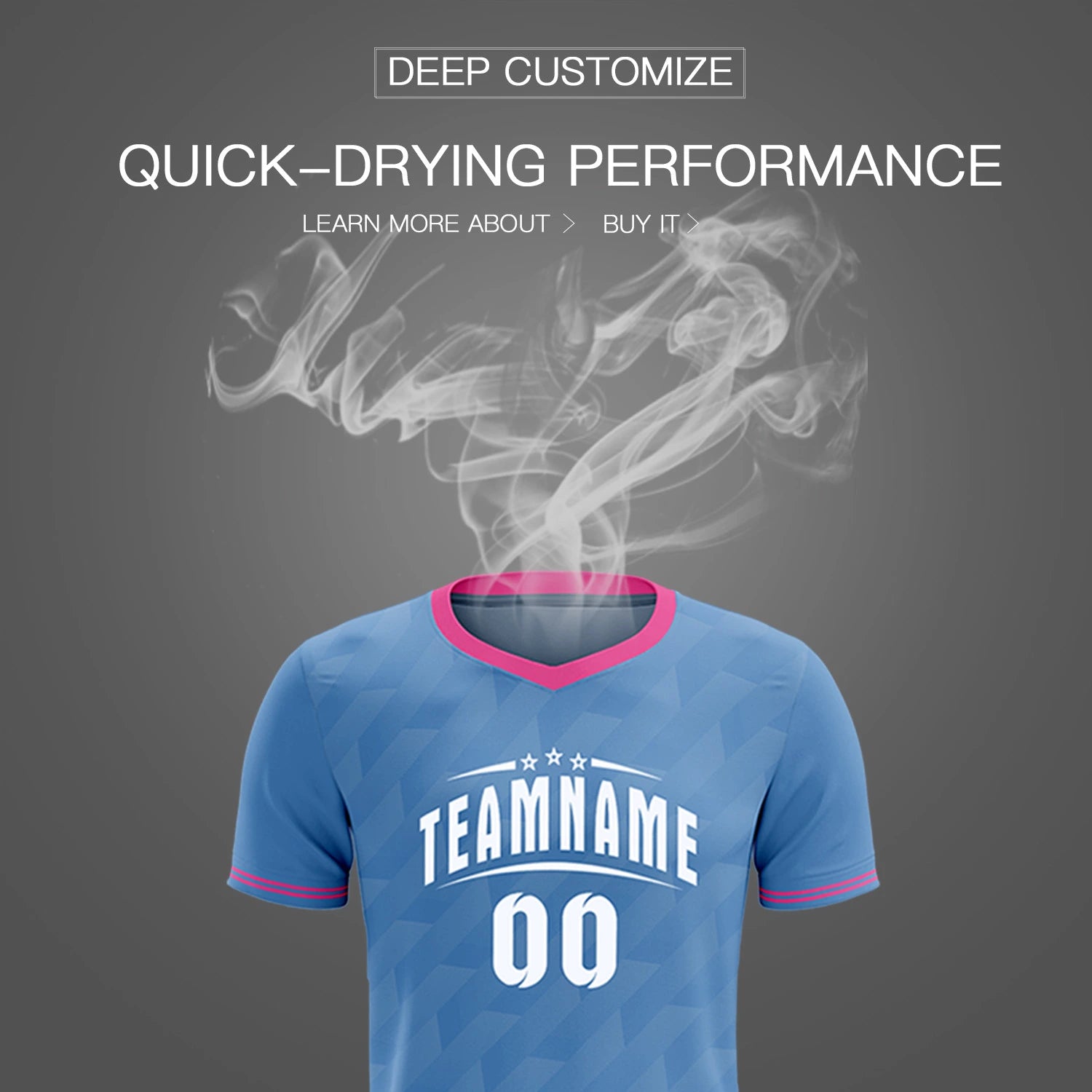 Custom Light Blue Pink Training Uniform Soccer Sets Jersey