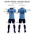 Custom Light Blue Navy Training Uniform Soccer Sets Jersey