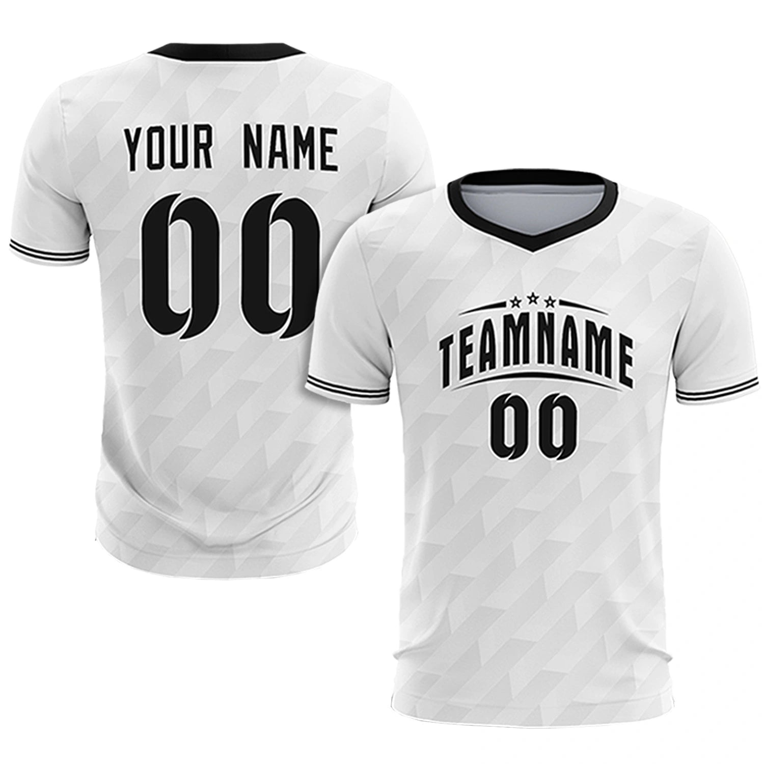 Custom White Black Training Uniform Soccer Sets Jersey